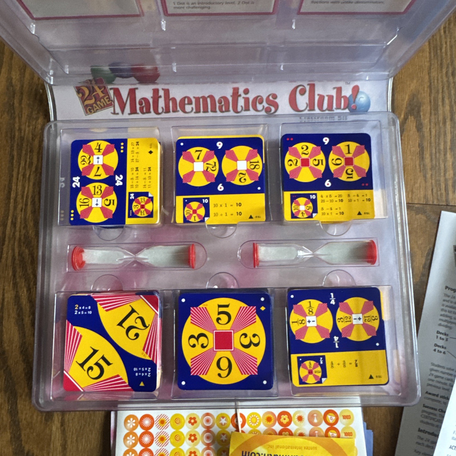 Math 24 Game Club Classroom Kit Intermediate Lot Single Double Practice Pack