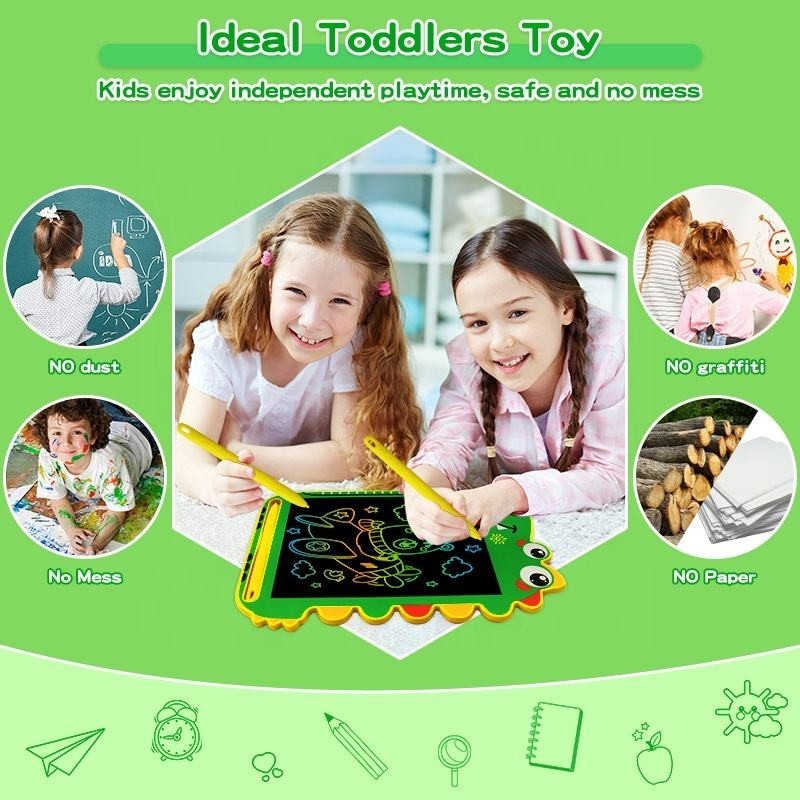 Three (x3) (Pink, Blue & Green) Writing Tablet for Kids