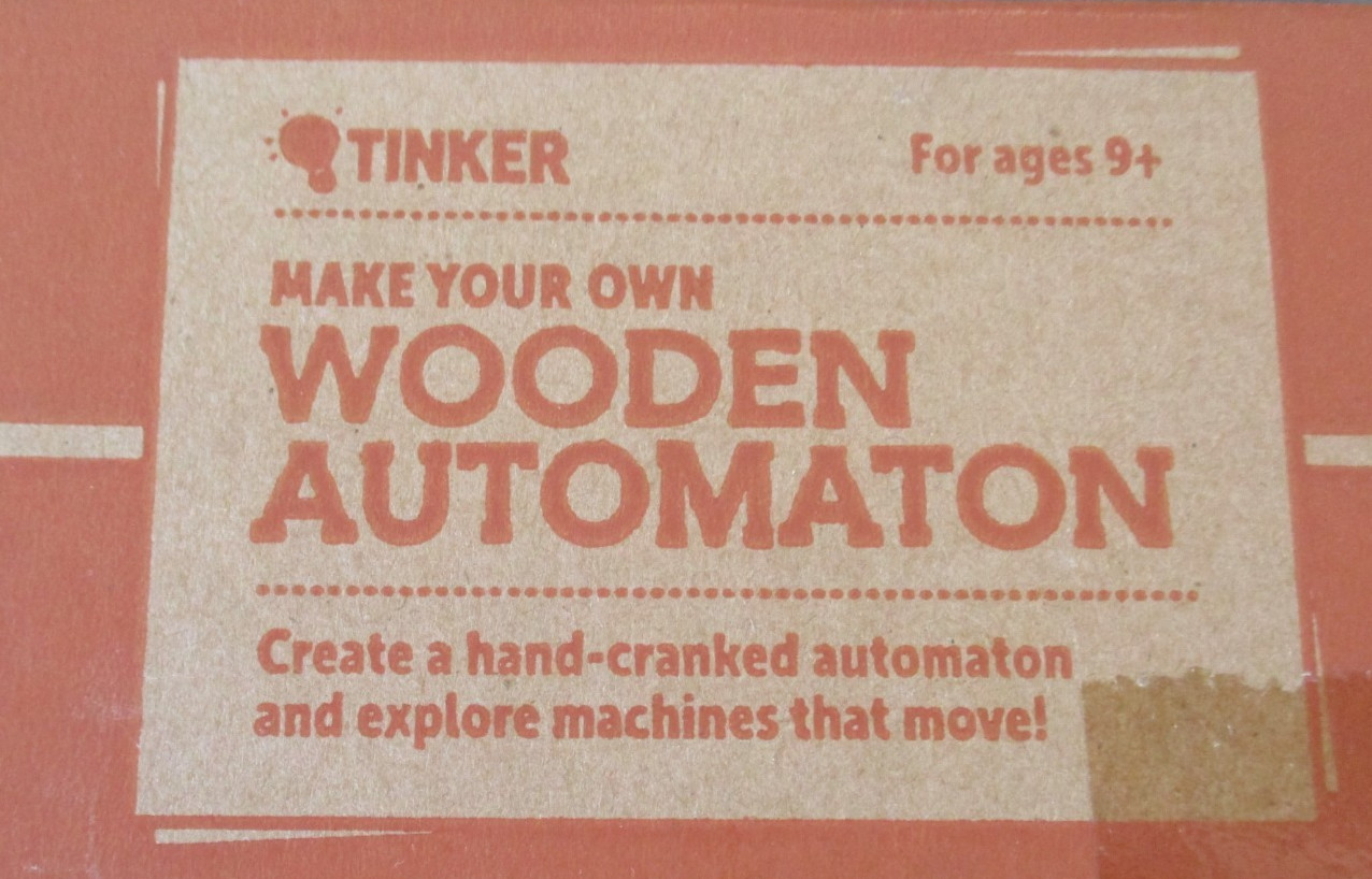 NEW VTG KiwiCo Tinker Crate Wooden Automaton Kit Make Your Own Hand-Crank STEM