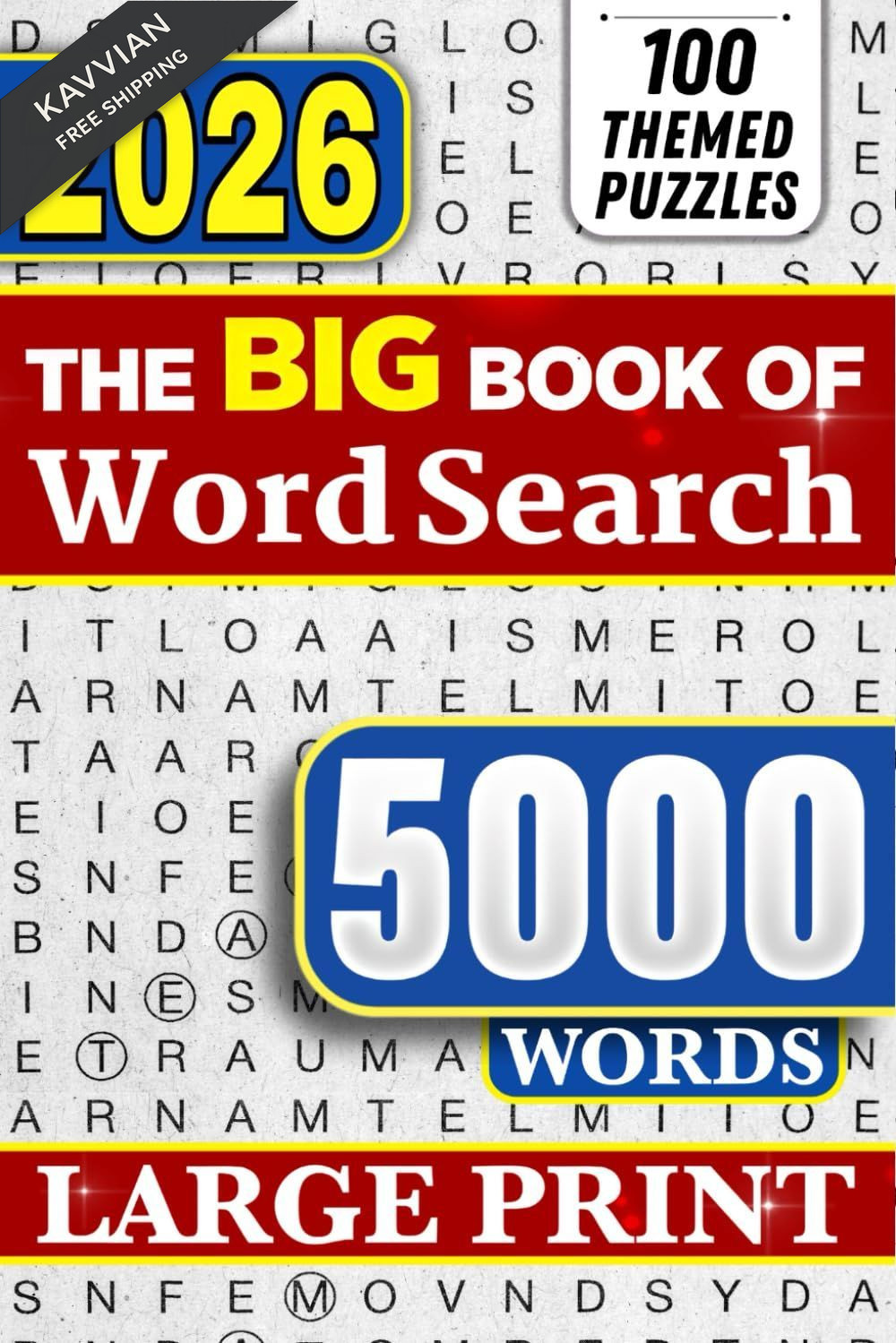 Big Book of Large Print Word Search Puzzles: 5000 Words and 100 Themed…