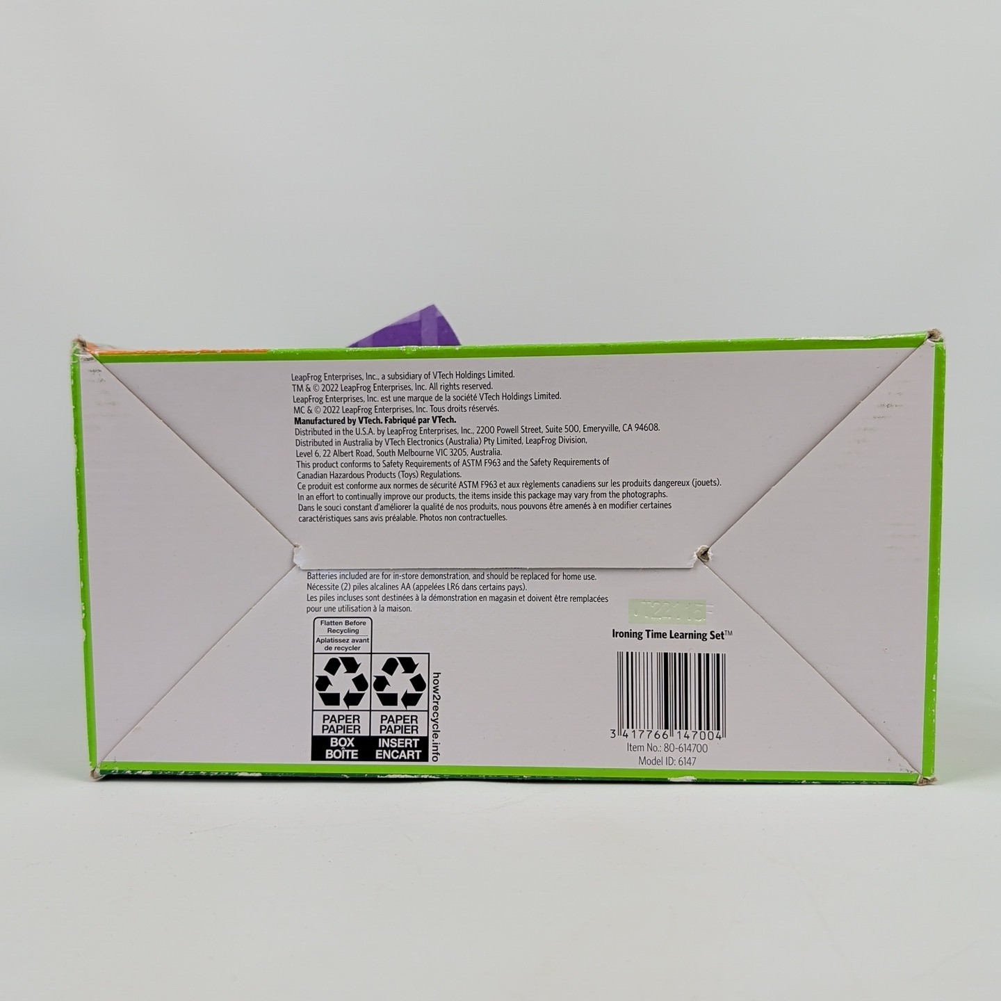 LEAPFROG Ironing Time Learning Set – Motion-Sensing Play Toy 18mo+ NEW