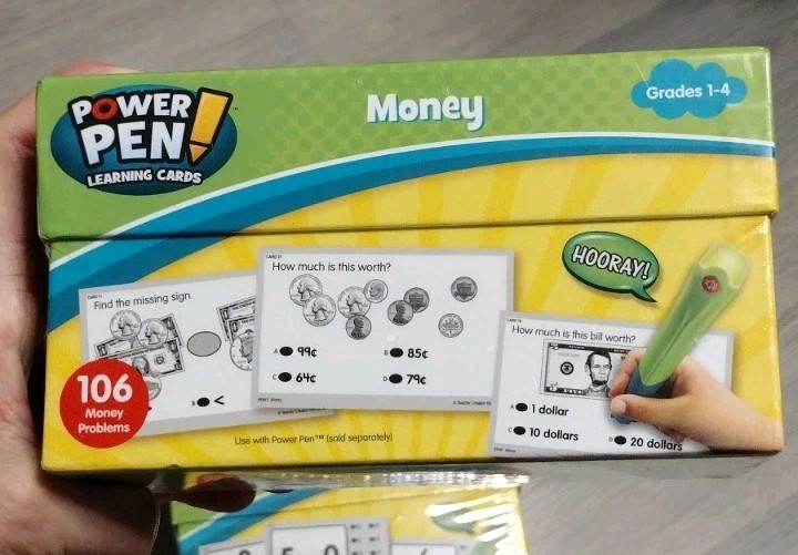 Power Pen Learning Cards Time Money Subtraction 160 Cards Each Lot Of 3 Sealed