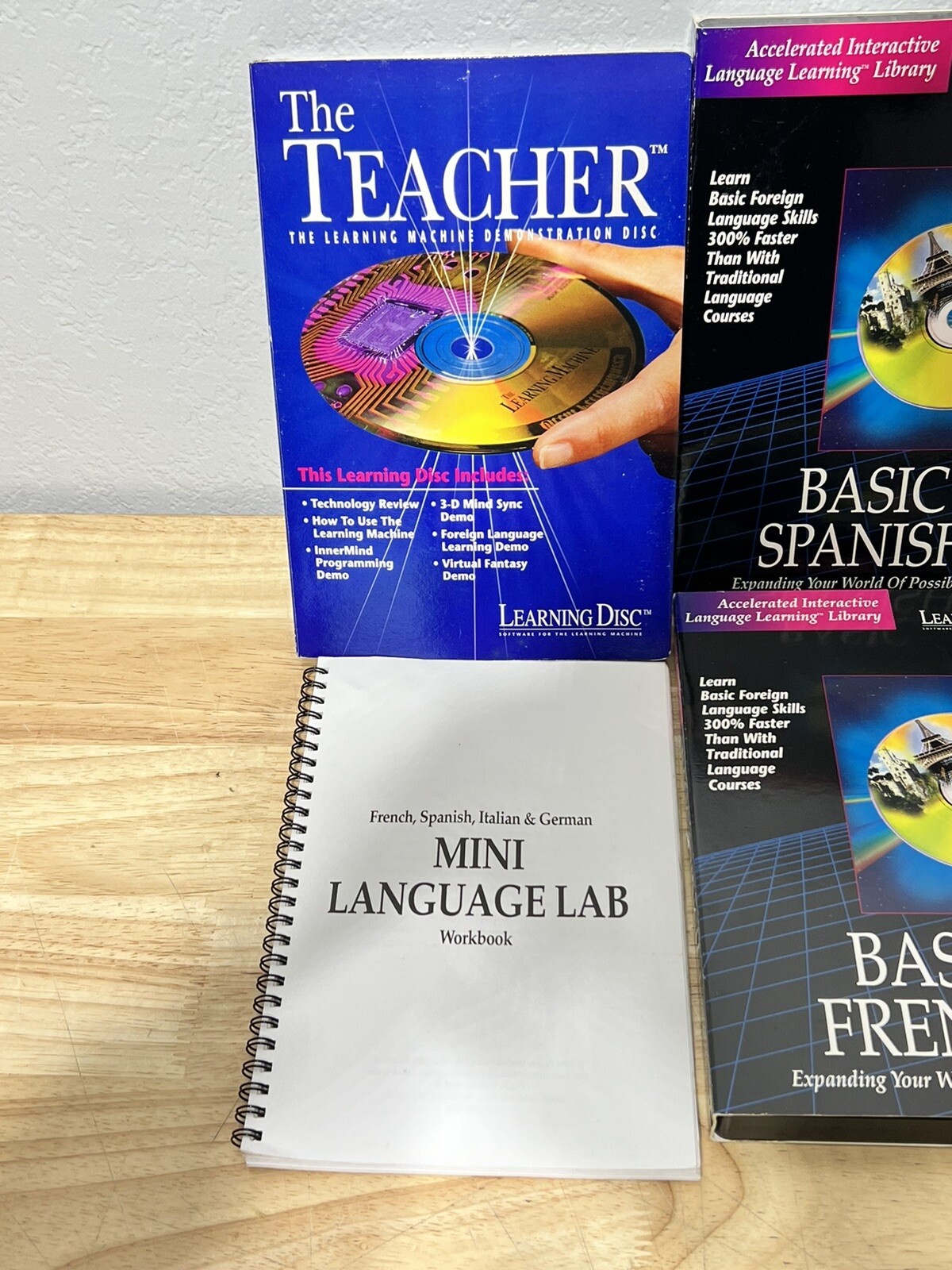 ZYGON LEARNING MACHINE DISCS The Teacher, Spanish, Italian, German, French
