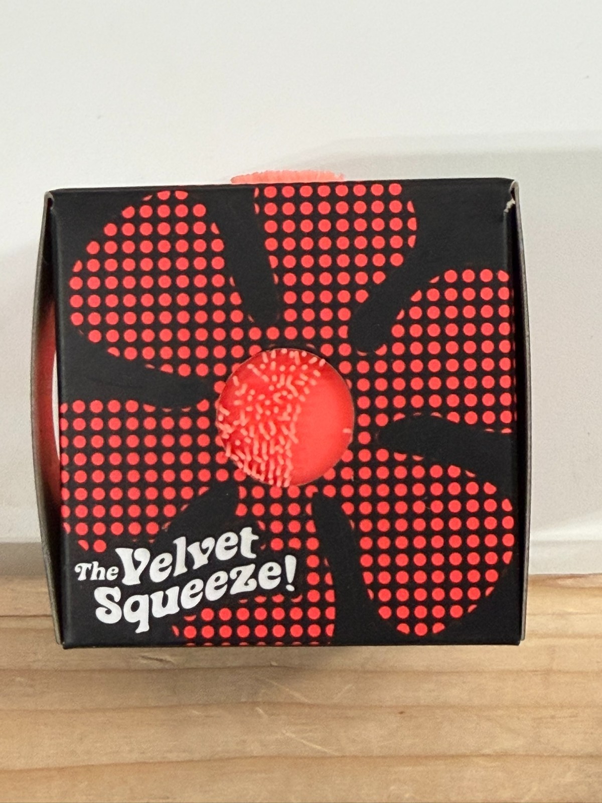 ORANGE Needoh FUZZ BALL Flower Power Nee Doh Squish Stress Ball NEE-DOH Fuzzball