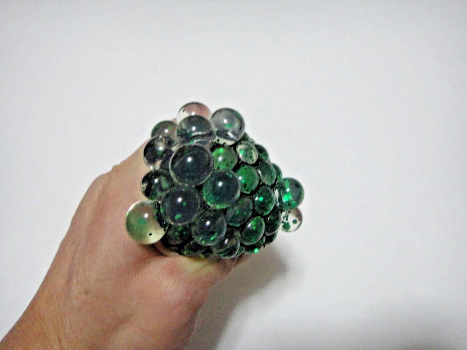 1 Pcs 2.5″ Glitter Squishy Mesh sensory stress reliever ball toy autism squeeze