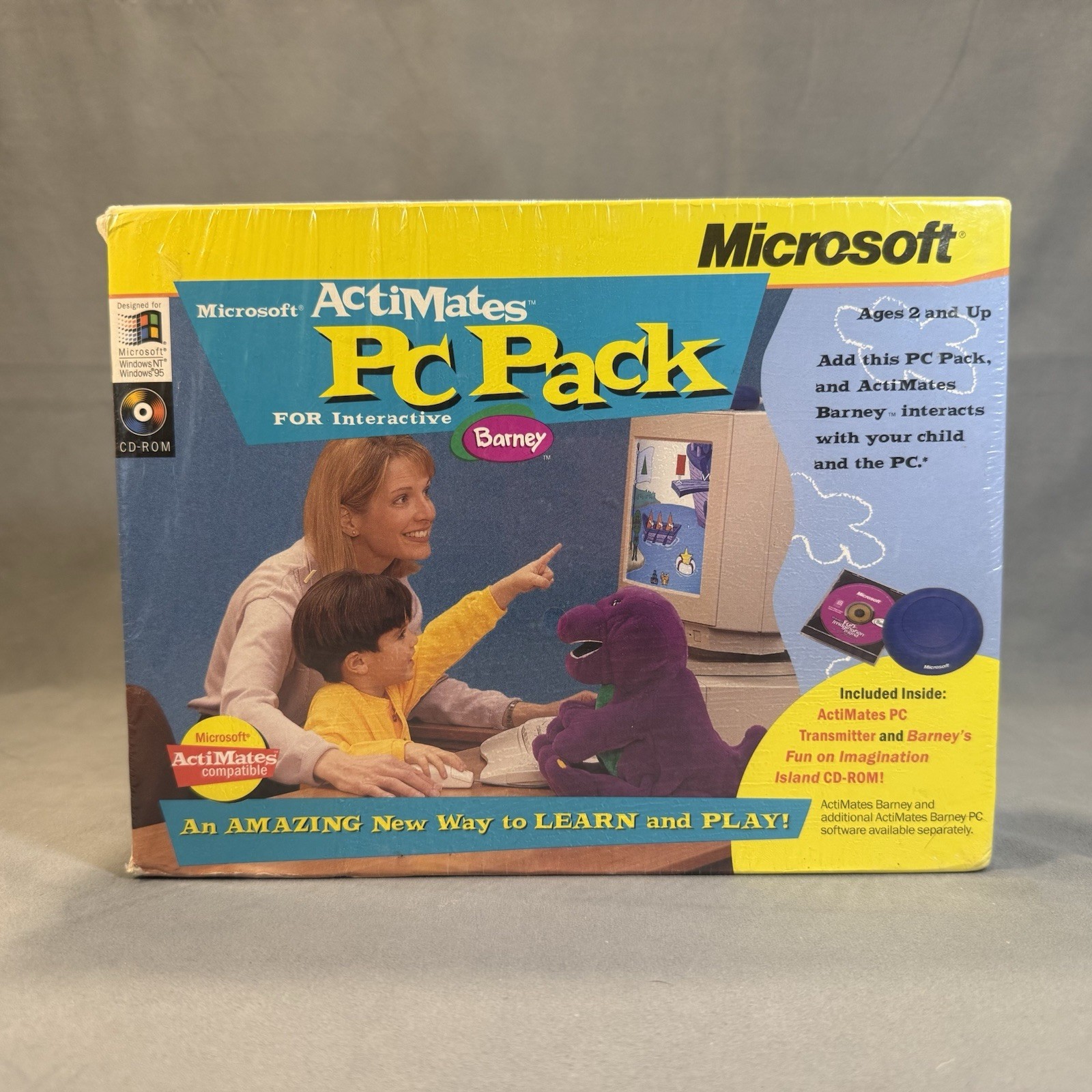 New – Sealed – Vintage 90’s Microsoft ActiMates PC Pack for Interactive Barney
