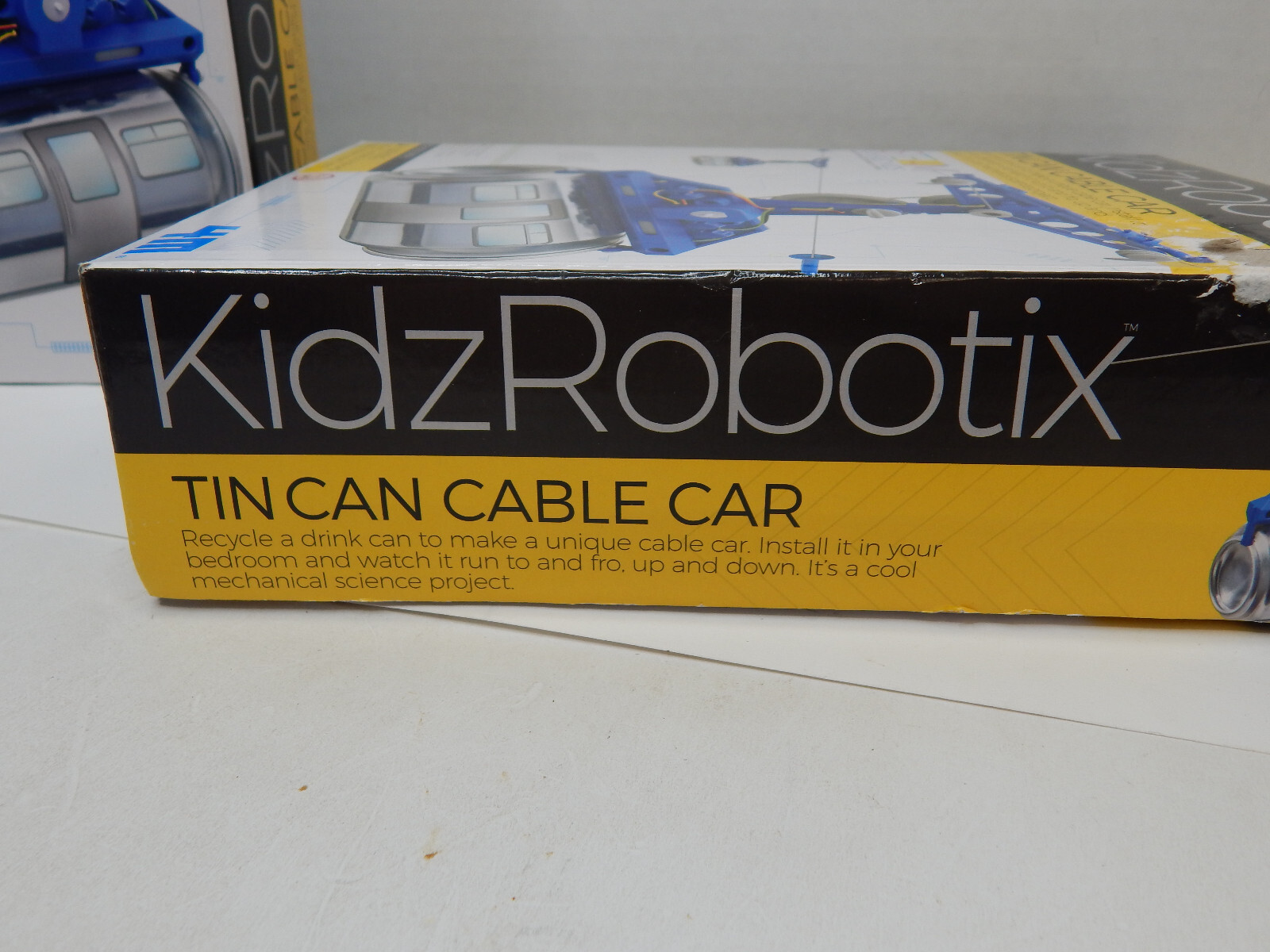 Lot of 2 KidzRobotix Tin Can Cable Car Kit – Brand New Stream Powered Kids NIB !