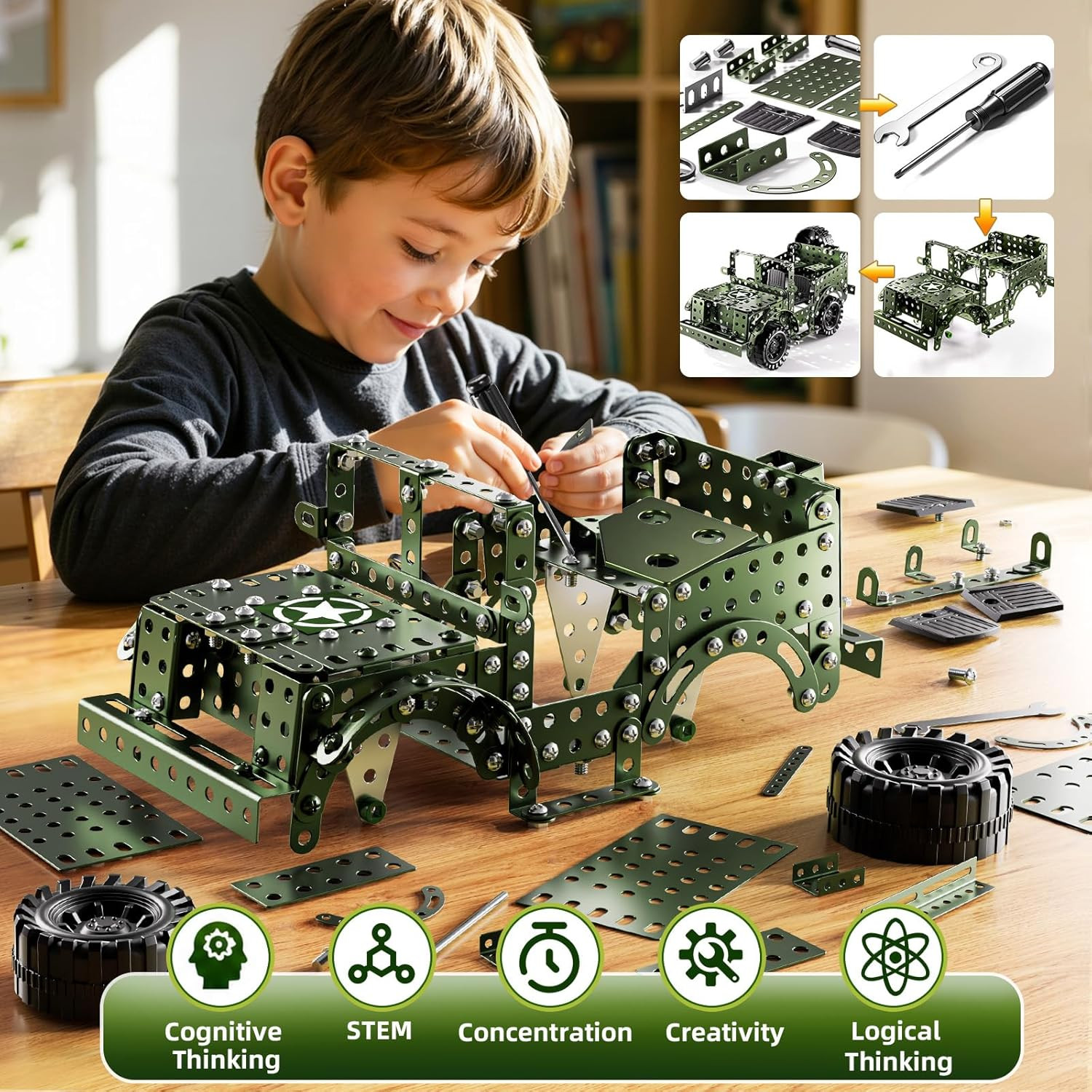 Metal Model Truck Kits – STEM Projects for Kids Ages 8-12, Assembly Educational