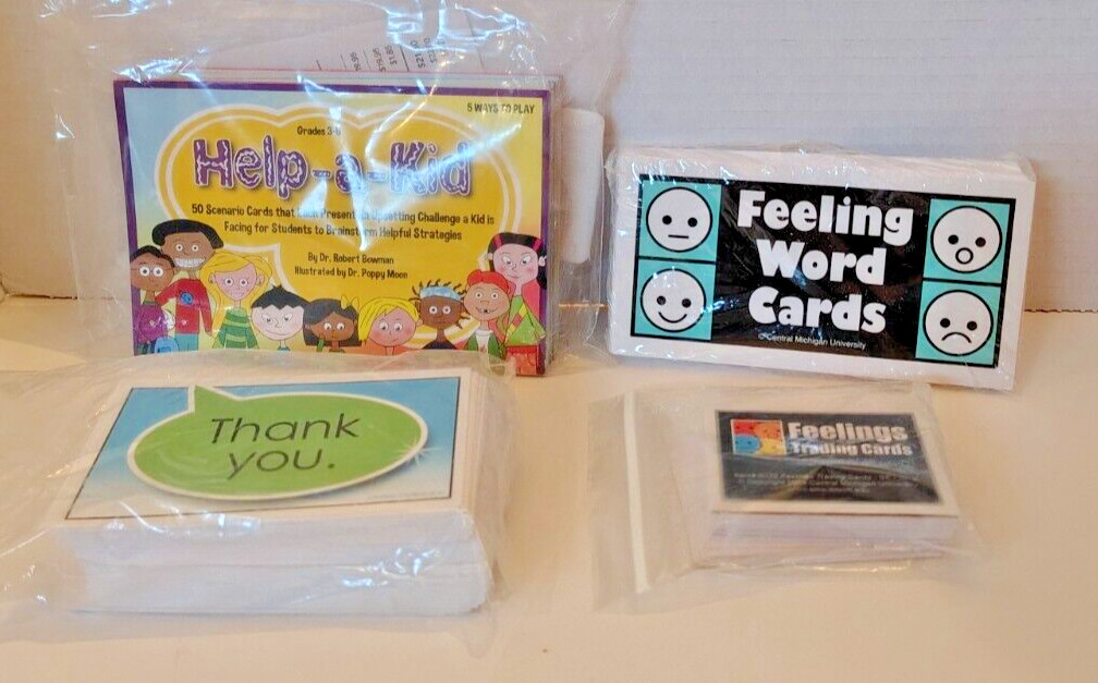 NWOT Set of 4 Decks of Social Emotional Skills Counseling Cards Feelings Help