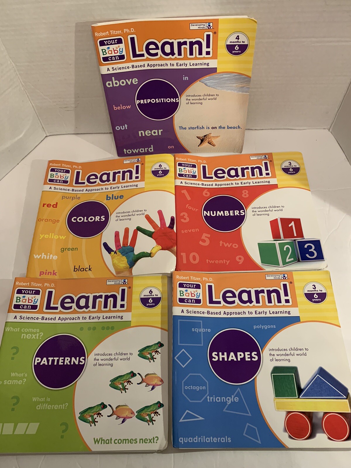 5 Your Baby Can Read Books by Robert Titzer Early Language Development System