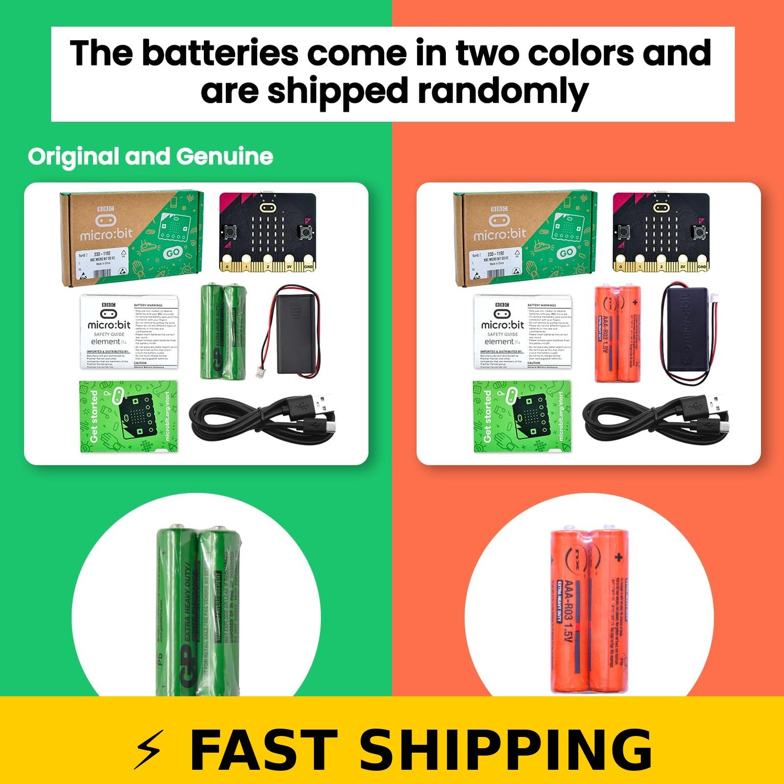 KEYESTUDIO Micro:bit V2 Go Kit – Starter Kit with USB Cable & Guide