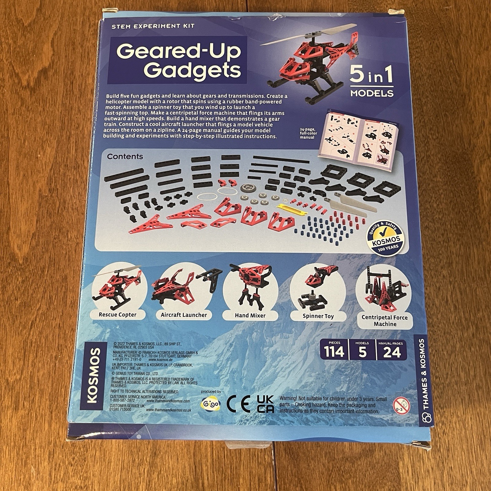 Thames & Kosmos Engineering Makerspace Geared-Up Gadgets Science Experiment Kit
