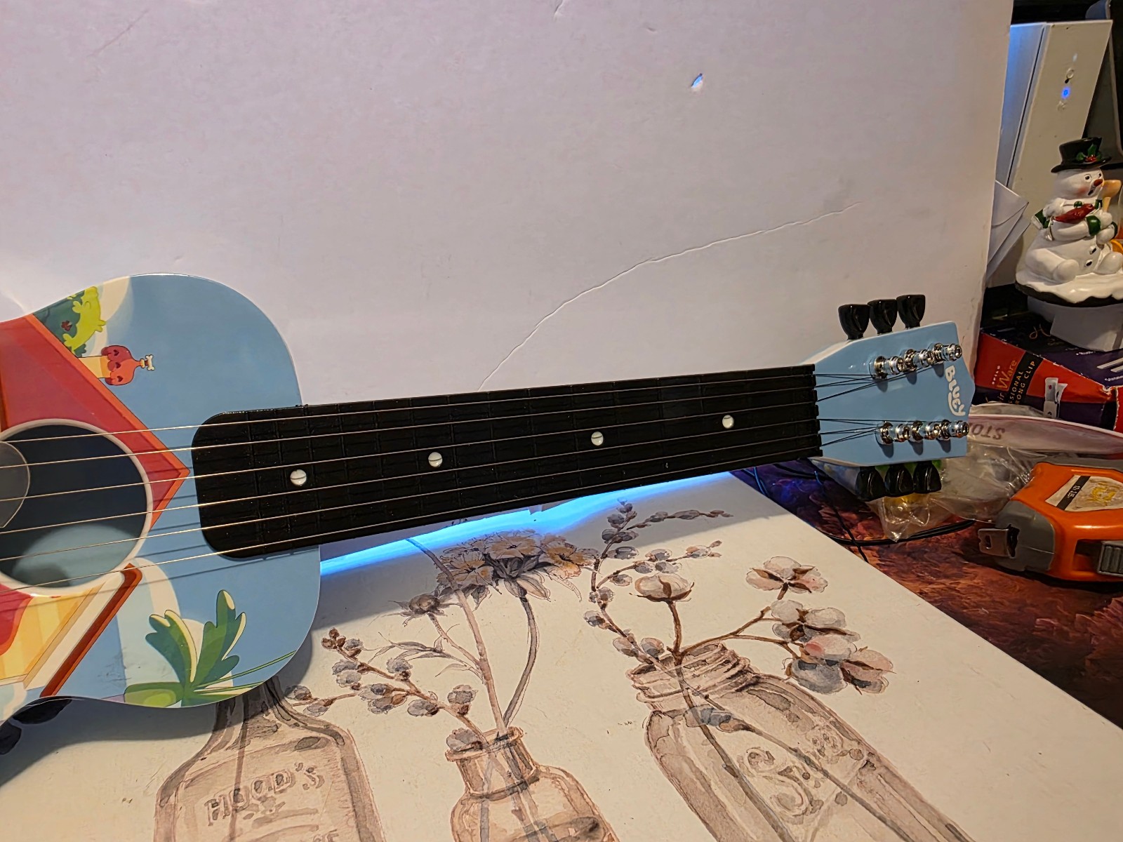 (Parts) Bluey 21″ Portable Kids Guitar, Small, Toy, Learn to Play for Toddlers