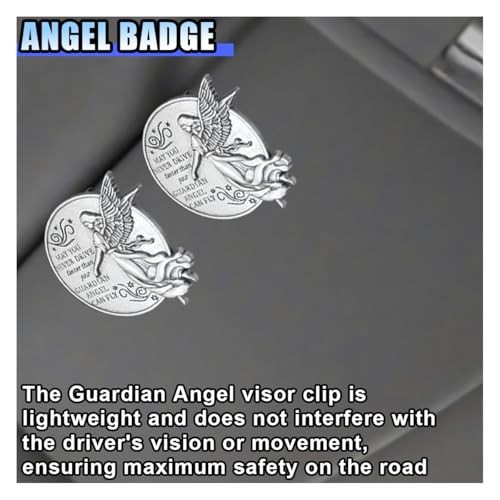 Guardian Angel Visor Clip for Car, Bless Driving Safety Car Accessories, 2PCS