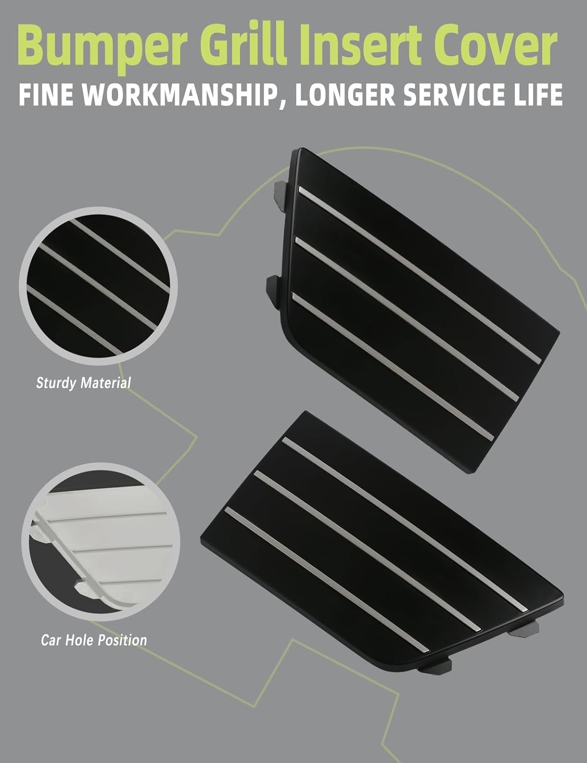 Front Lower Bumper Grill Grille Insert Cover Compatible with Lincoln MKS 2009-20