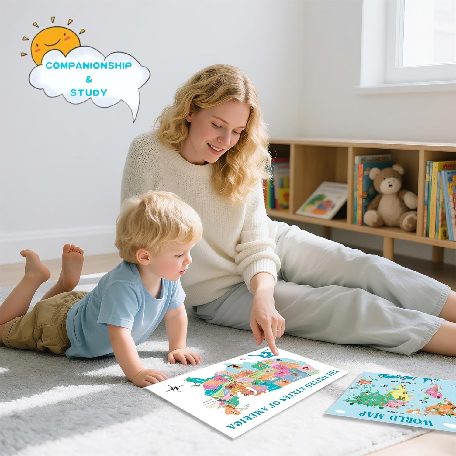 20 Vibrant Laminated Educational Posters for Toddlers 1-3 – Interactive Learning