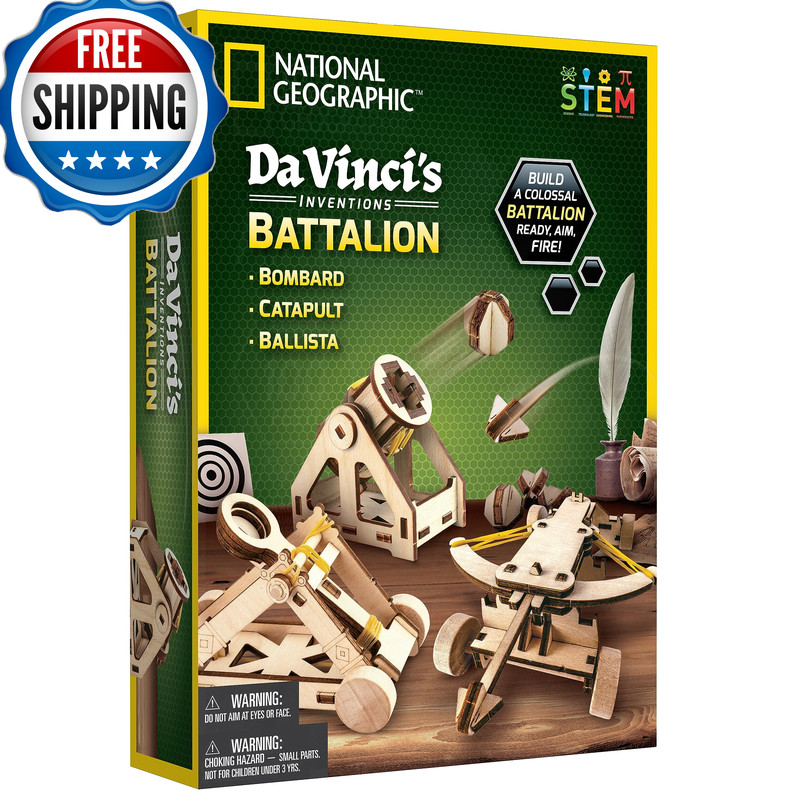 Blue Marble National Geographic Da Vinci Model Kit – Catapult Kit For Kids 3D