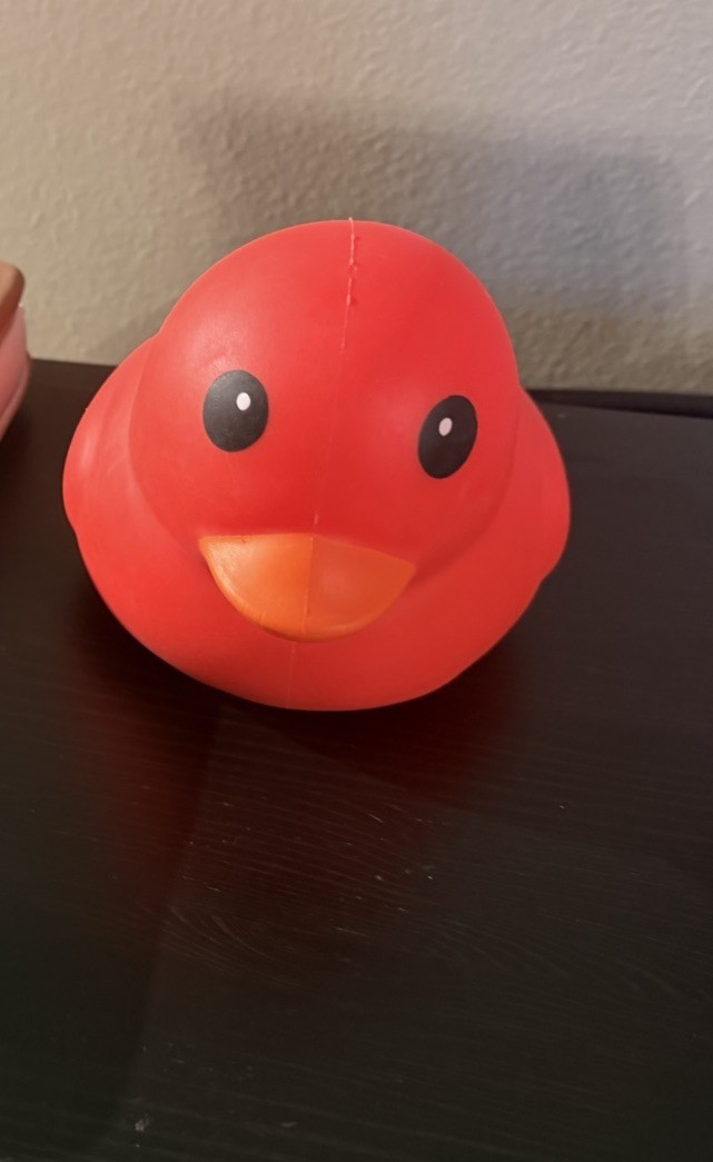 Sunny Days Jumbo Red Squishy Duck Stress Toy New Sealed