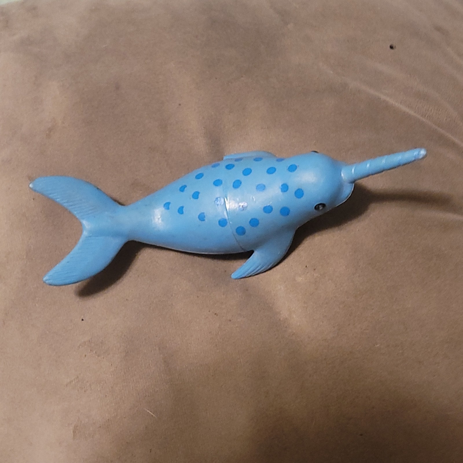 Blue and White Narwhal Educational Toy Figure Figurine Ages 4-7 8-11 Years