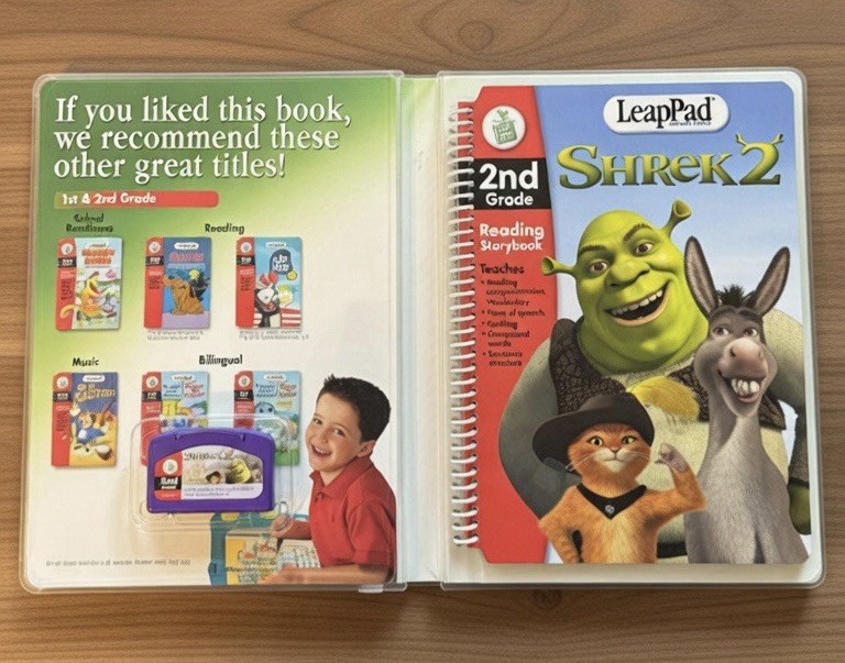 LeapFrog LeadPad Shrek 2 Interactive Cartridge Book 2nd Grade Reading Sealed New