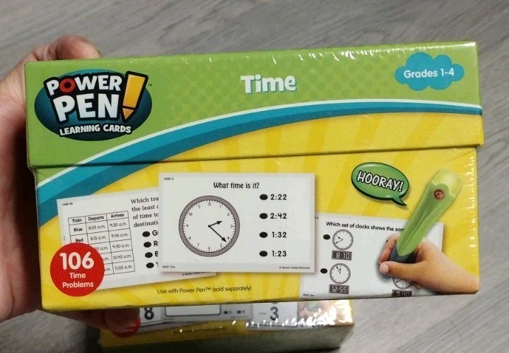 Power Pen Learning Cards Time Money Subtraction 160 Cards Each Lot Of 3 Sealed