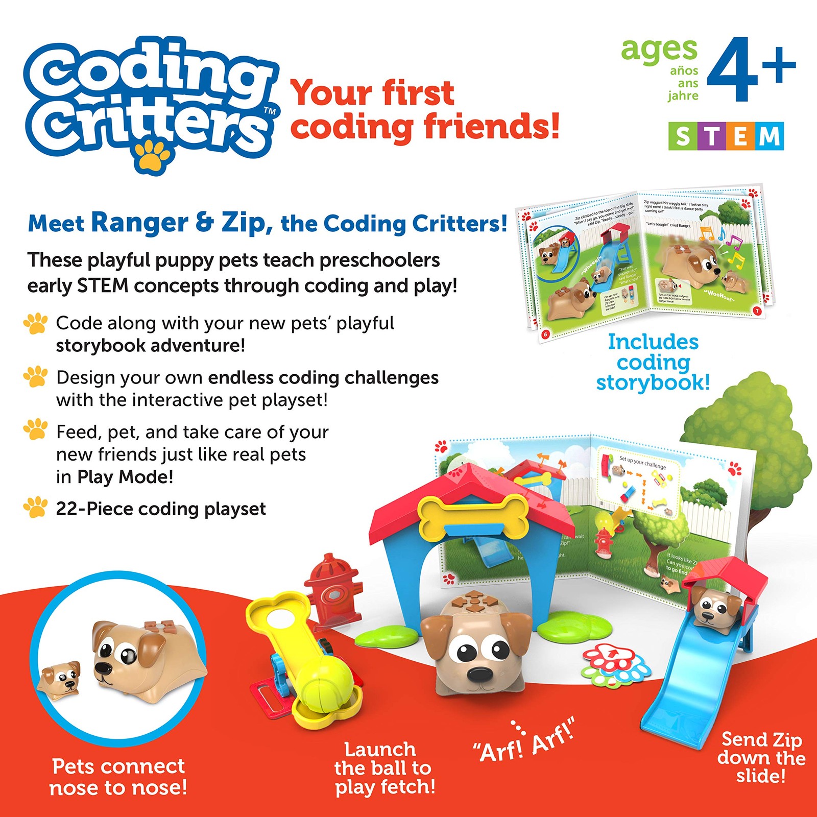 Learning Resources Coding Critters Piece Set Ages 4 Screen-Free Early Coding