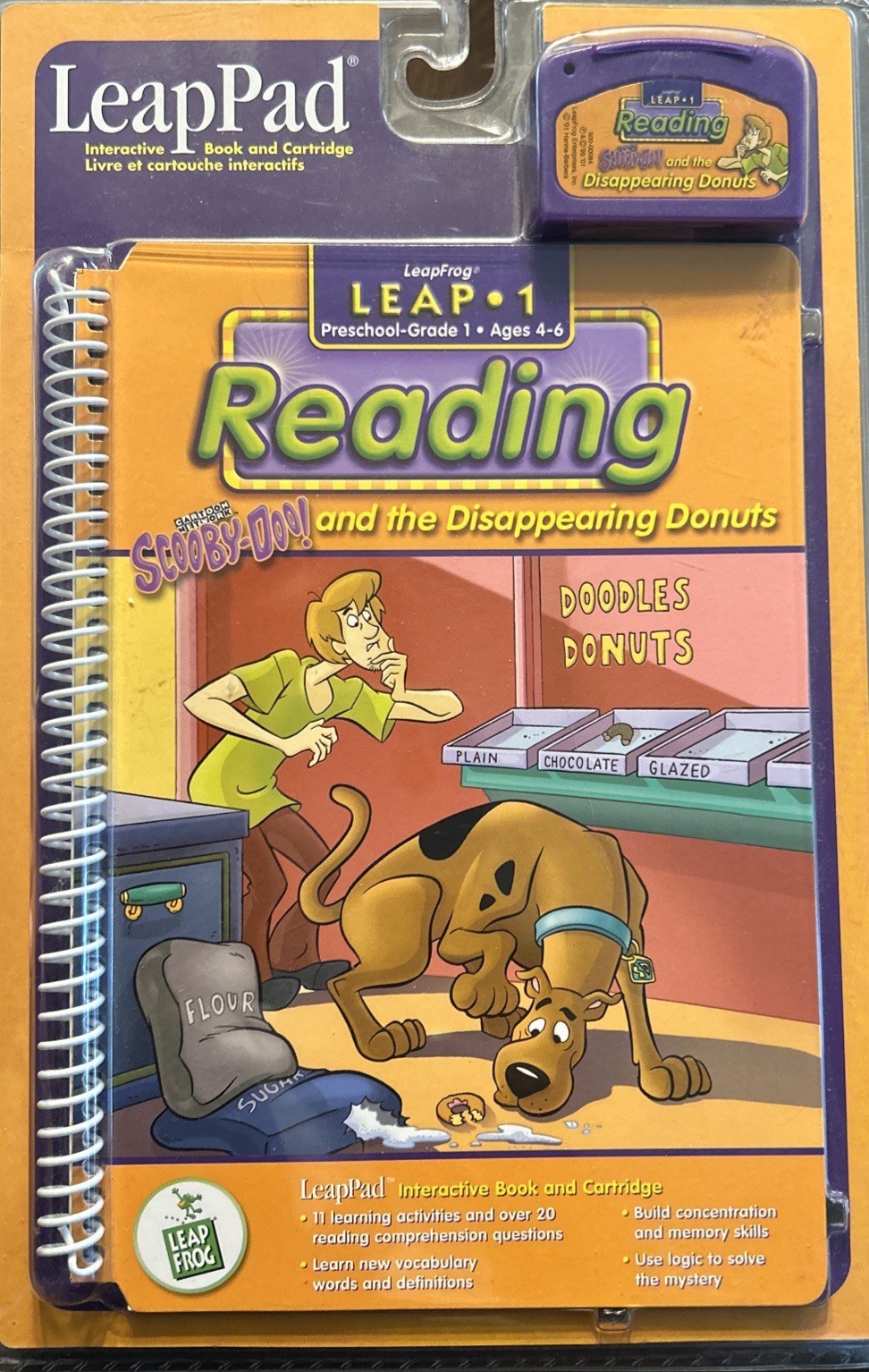 Leap Frog LeapPad Scooby Doo! and the Disappearing Donuts Book & Cartridge NEW