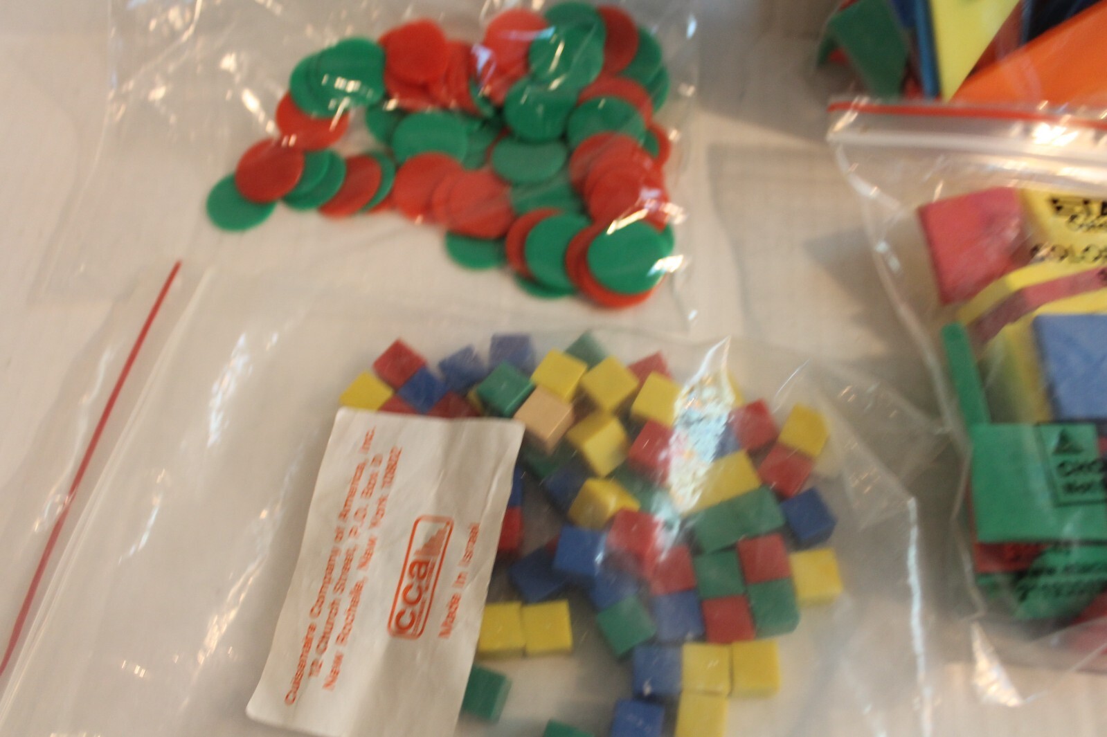 LOT of Math Manipulatives ETA Cuisenaire Tiles Counters Shapes Attribute Links