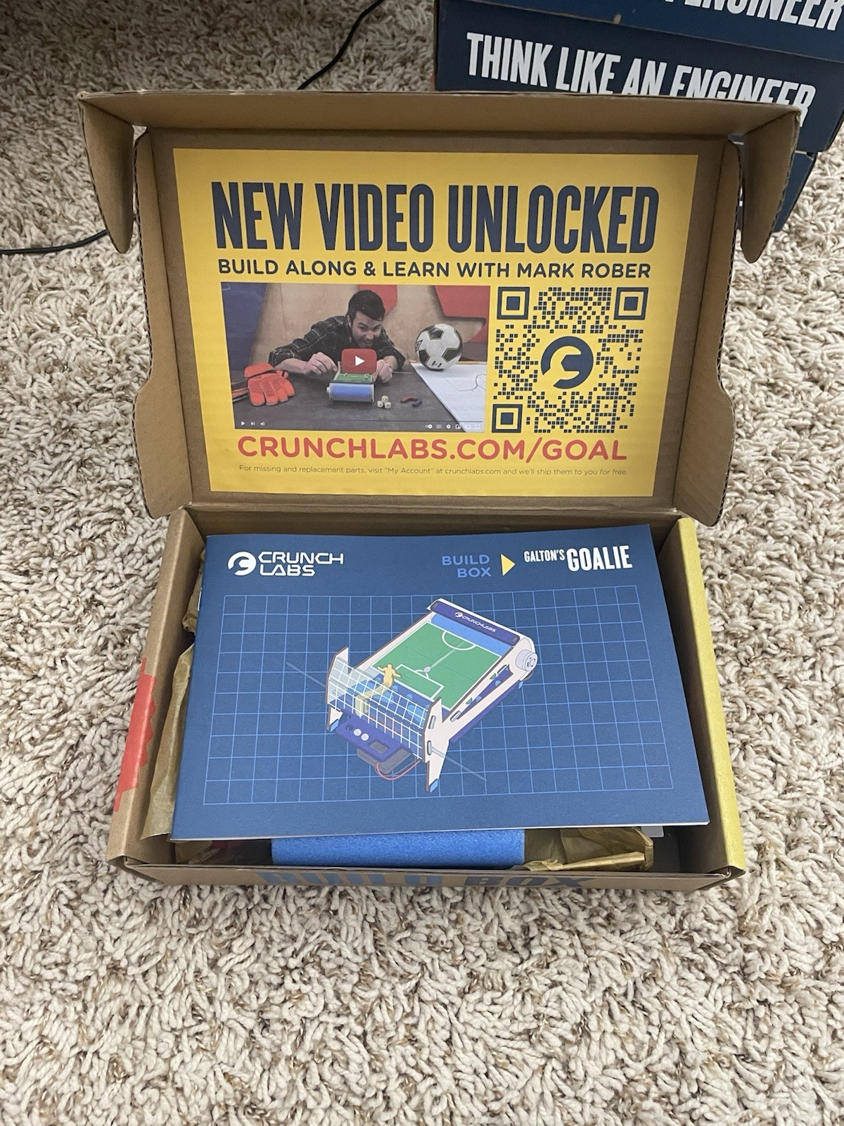 Pre-built – CrunchLabs Galton’s Goalie Box 13 – READ DESCRIPTION