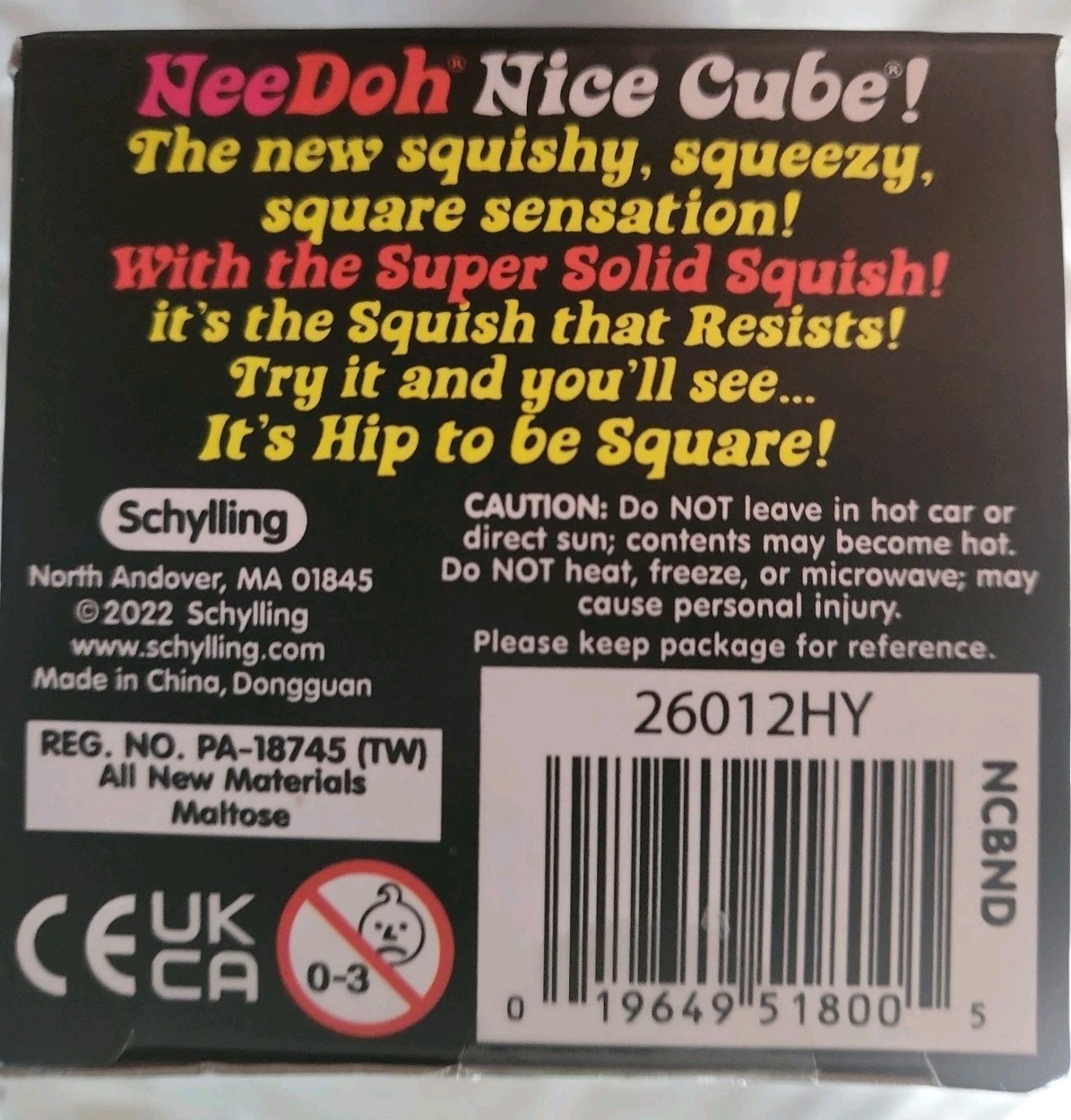 Nee Doh-Nice Cube-Super Solid Squish-Blue-Sealed