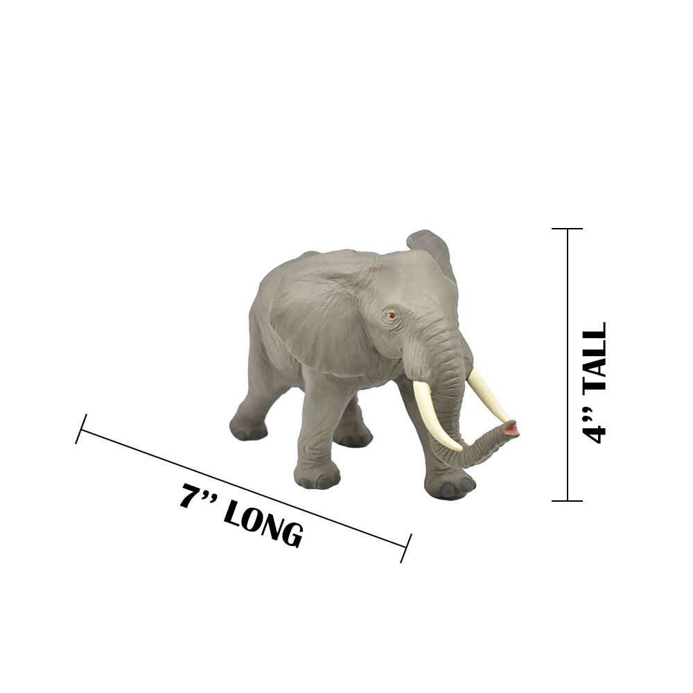 Elephant African Plastic Replica 7-inch – F456 B53