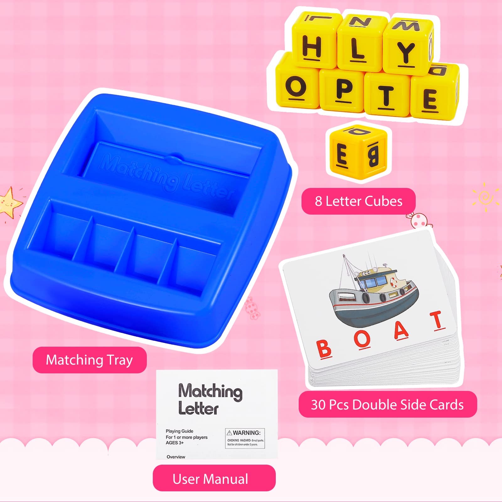 Matching Letter Game, Spelling Word and Increases Memory, Early Medium