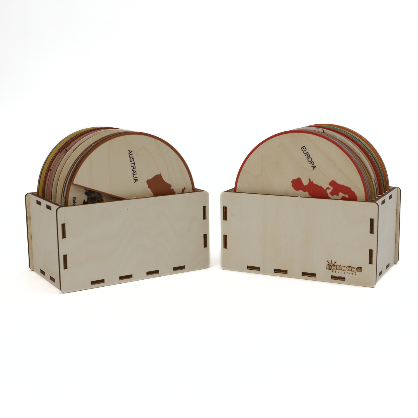 Animals of the World – Montessori Wooden Animal Wheels Set 7 Continents Ages 3+