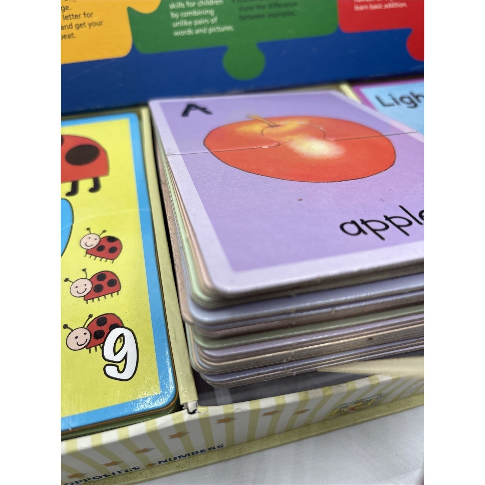Easy Learning Flashcard Puzzles Language & Math Fun Learning! Pre- Owned
