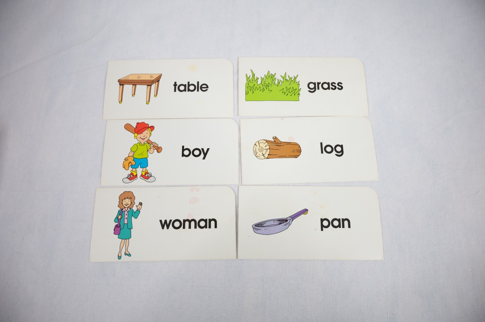 Vintage Basic Picture Words Flash Cards 96 Cards 5 AND UP TREND enterprise 1987