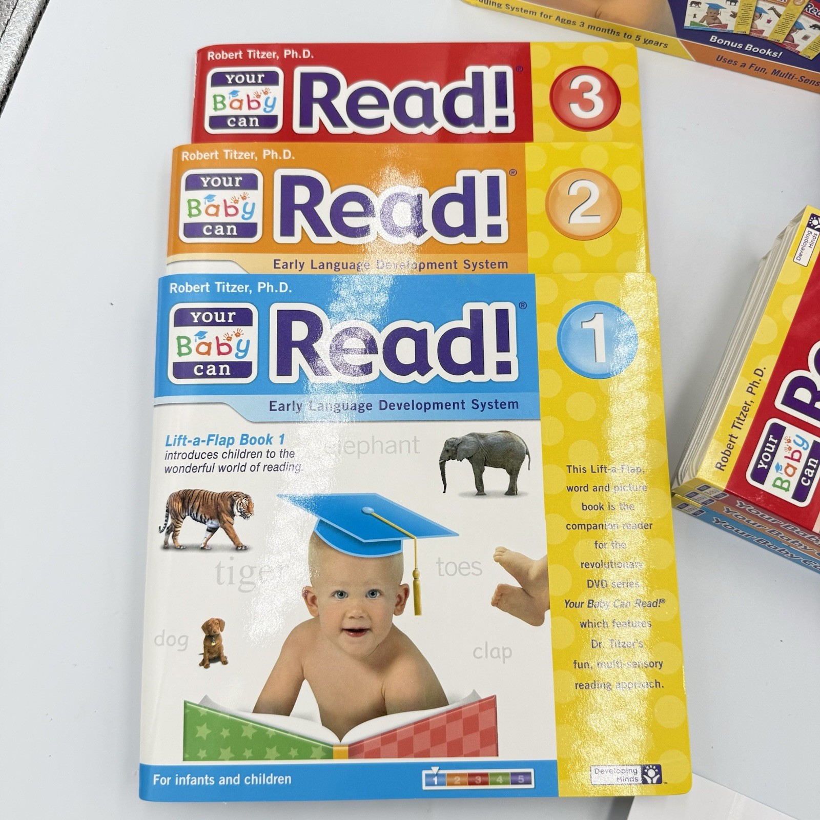 Your Baby Can Read Kit ENGLISH Reading System 3 DVDs 3 Books 15 Cards – COMPLETE