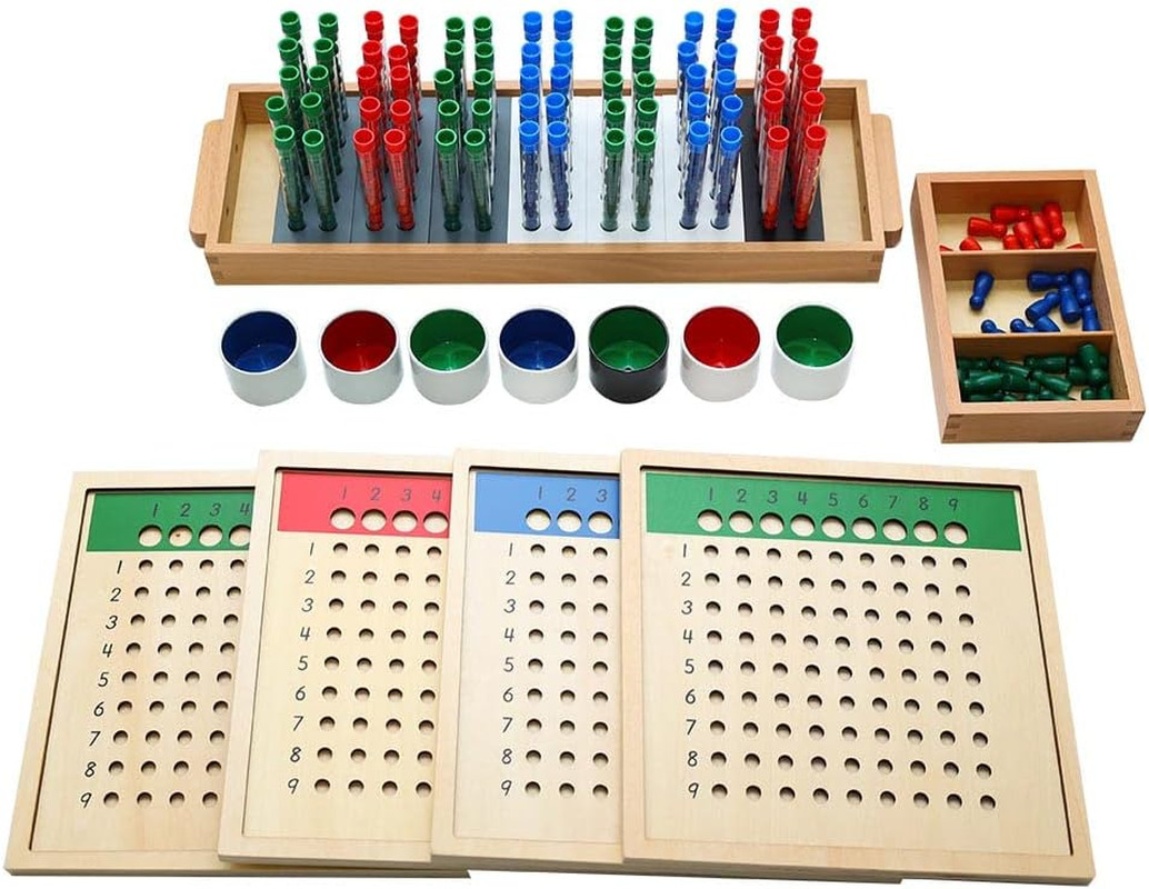 Montessori Long Division Board (Test Tube Division Group),Montessori Math Toys M