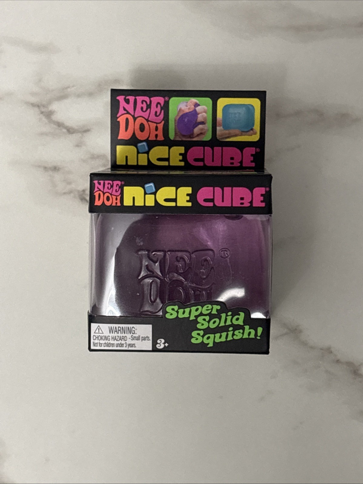 Nice Cube NeeDoh Purple Ice Super Solid Squish Authentic NEW 🟣🟣