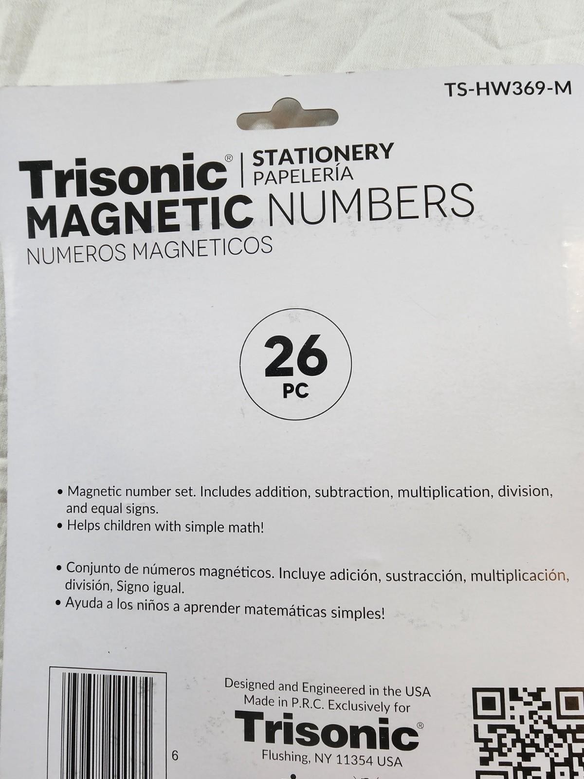 2-Pack Magnetic Numbers & Math Symbols Set 26-Piece Kids Learning Educational…