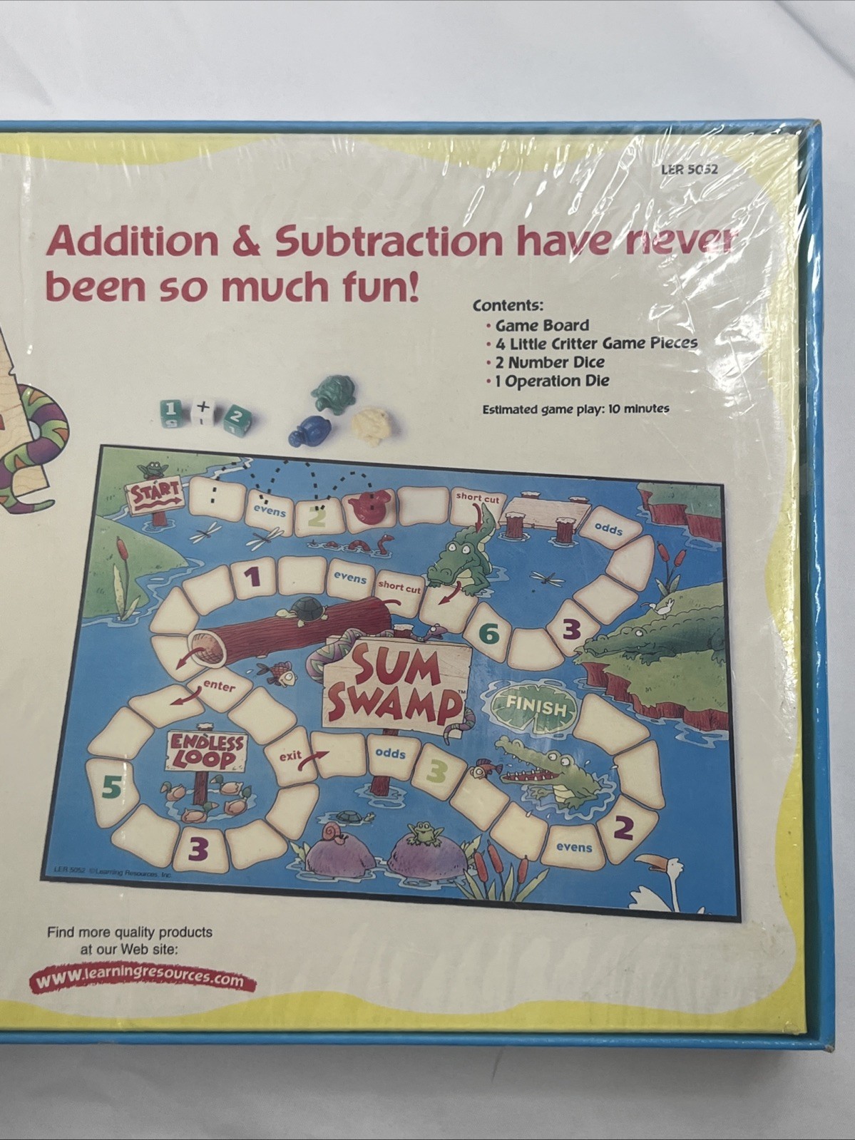 Learning Resources Sum Swamp Addition Subtraction Board Game Ages 5+ Educational