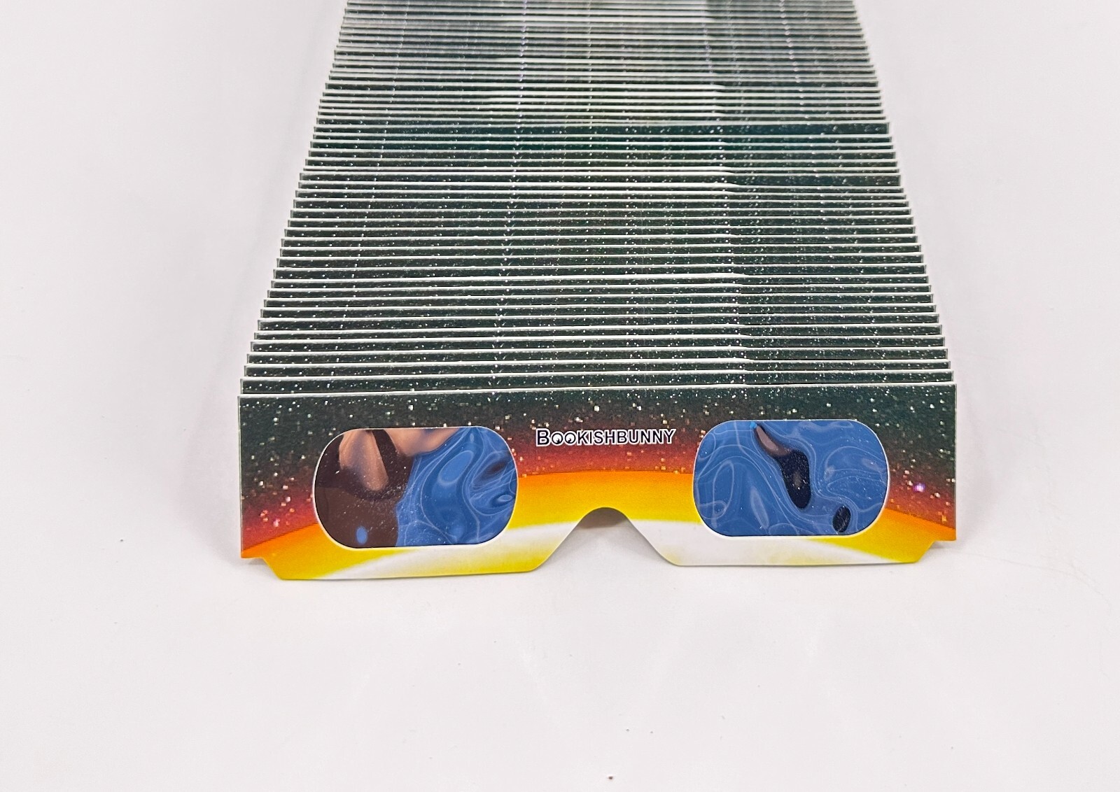 50 Pair Bookishbunny Solar Eclipse Viewers Paper Glasses ISO Certified Sun View
