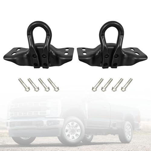 Front Bumper Tow Hooks – Compatible with 2017-2026 F-o-rd Super Duty F250 F350