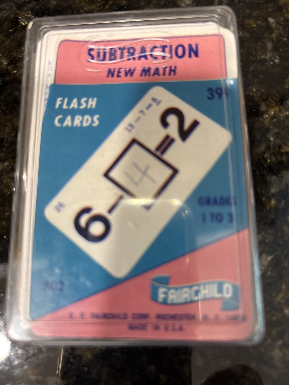 1960s Vintage Milton Bradley Flash Cards Subtraction Plus Multiplication Cards