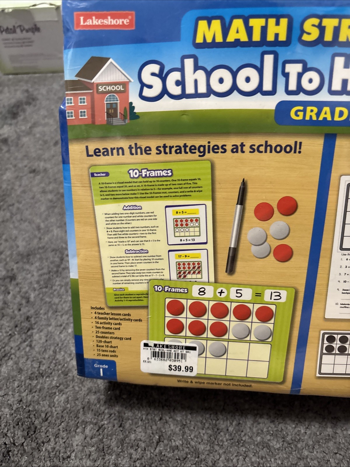 NEW Lakeshore Grade 1 School To Home Math Strategies Activity Kit