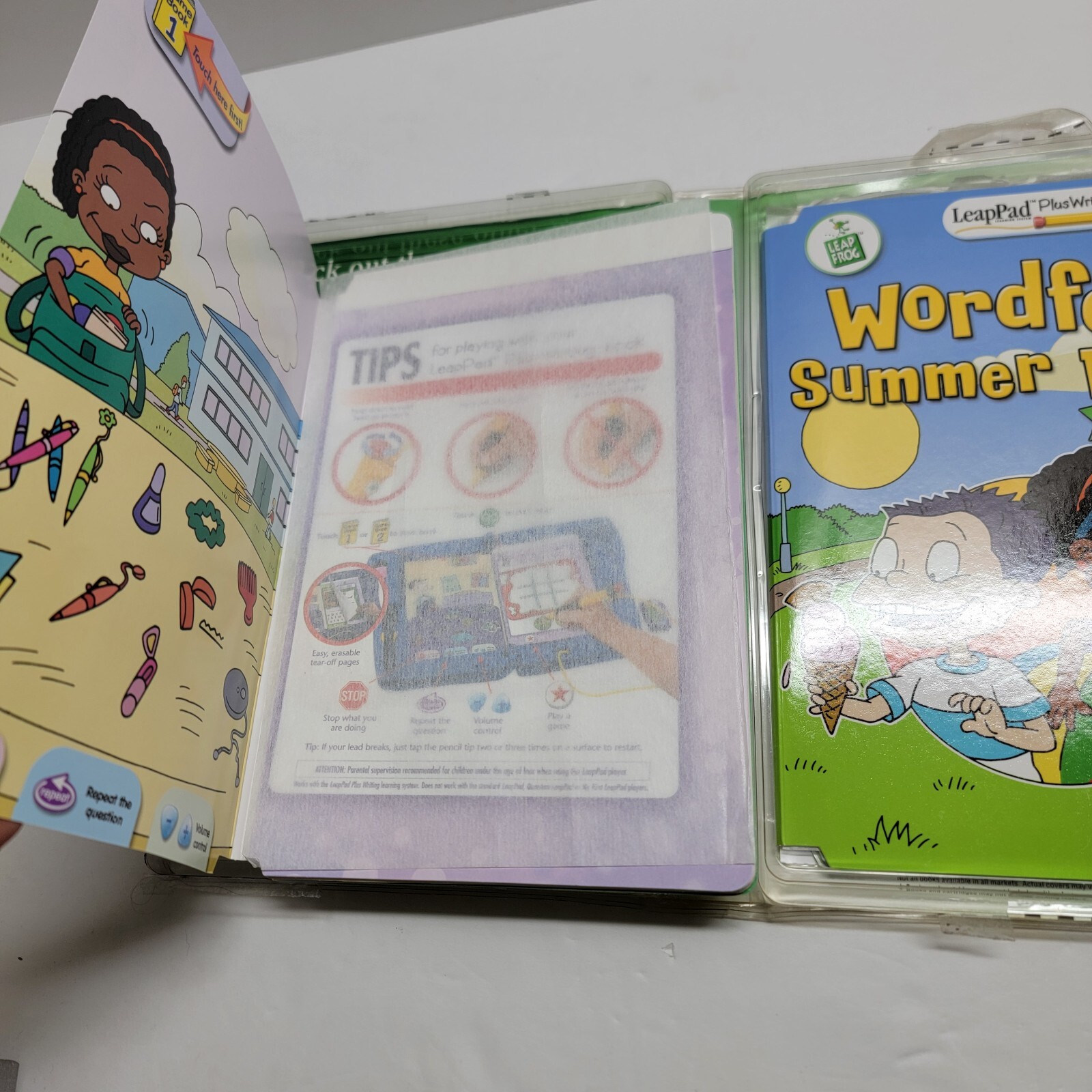 LeapFrog “Nick all Grown-Up” Interative Book and Cartridge -LeapPad Plus Writing