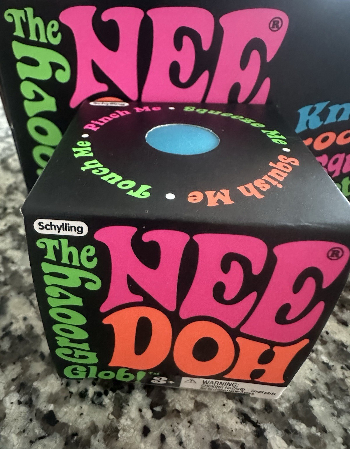 Schylling Nee Doh Groovy Glob Blue Tactile Squeeze Toy for Ages 3+ 3-4 Years