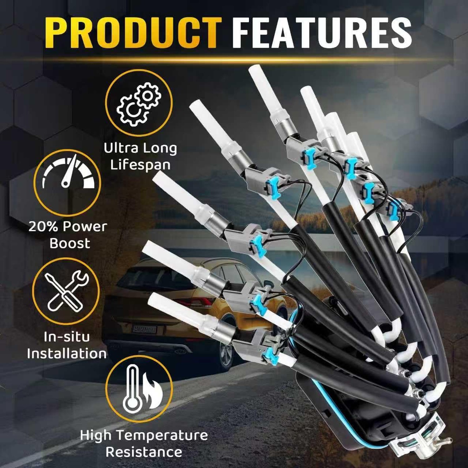 FJ504 Spider Fuel Injector wi/ 8 Cylinder Compatible with Chevy Pickup V8 5.0…