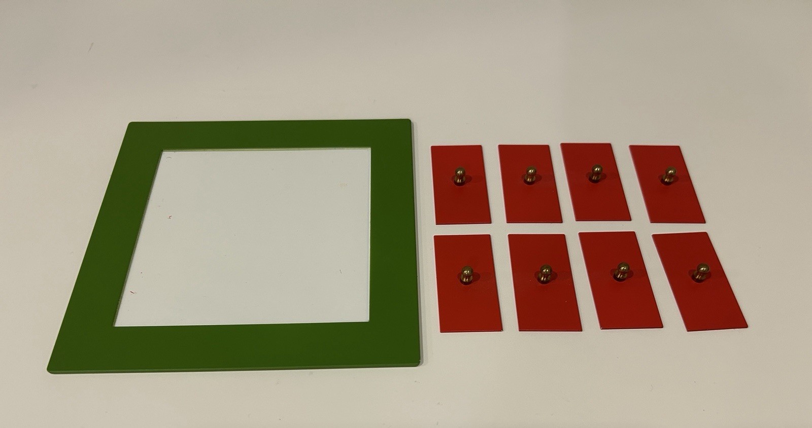 Montessori Metal Squares Elementary Math Fractions Geometry Figures