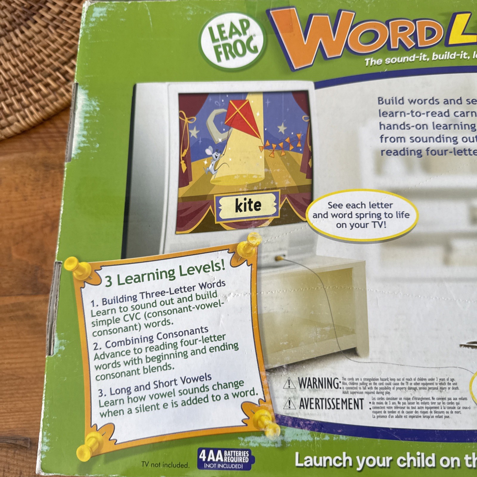 LeapFrog Word Launch – Reading Learning System TV Plug & Play Kids Game – New