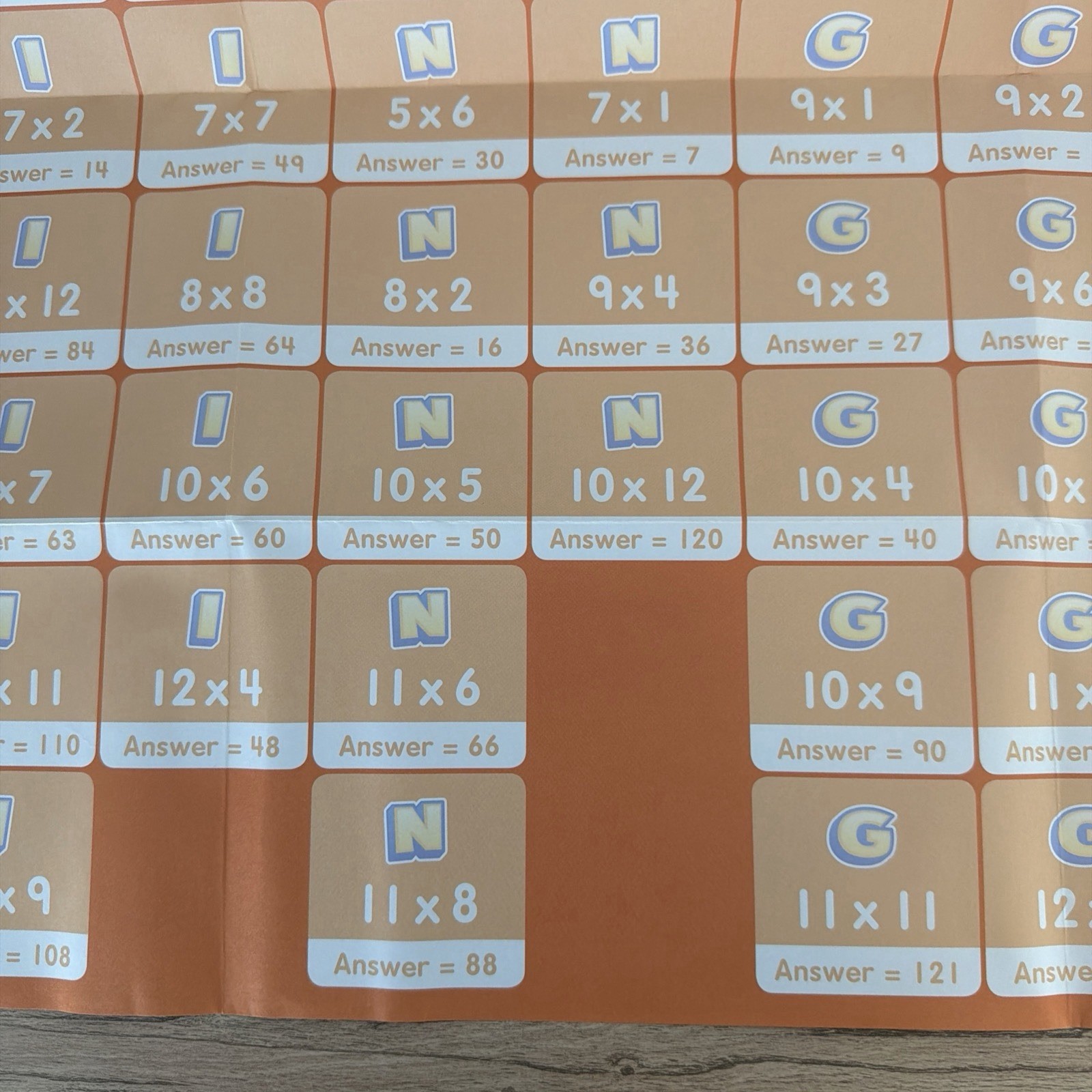 Multiplication BINGO Lakeshore Game Grades 3-4 Up To 36 Players Gently Used